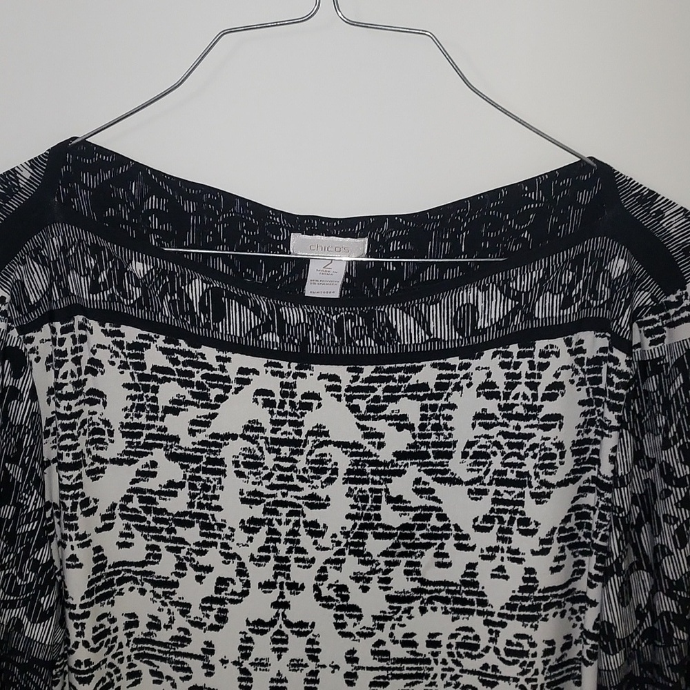 Chico's paisley casual formal lightweight midi dress - Picture 2 of 5